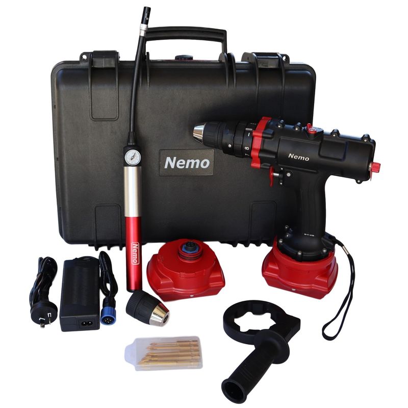 Nemo 18v Underwater Hammer Drill Kit 50m (With 2 x 3Ah Batteries) AC