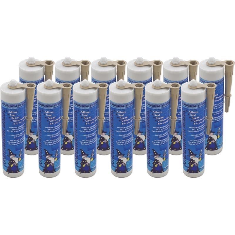 Underwater Magic Adhesive and Sealant Tan Sand 12 Pack