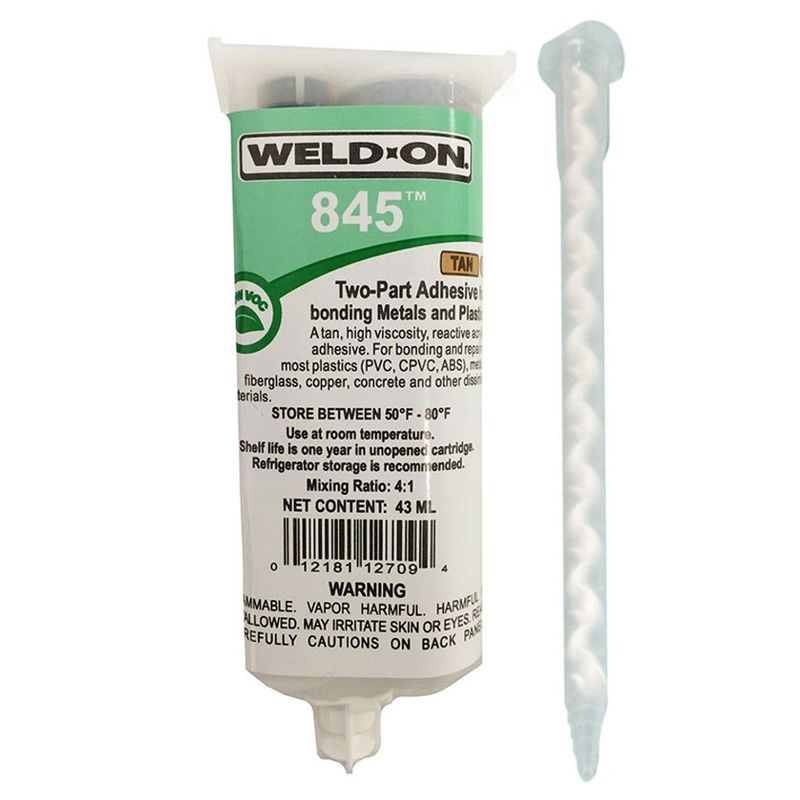 WeldOn 845 PVC Repair 43ml Cartridge AC Diving