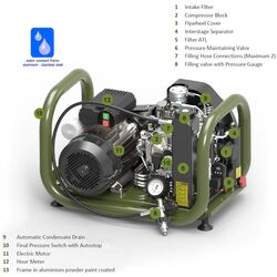 Nardi Paintball Compressor Atlantic P100 240v 225 330 bar